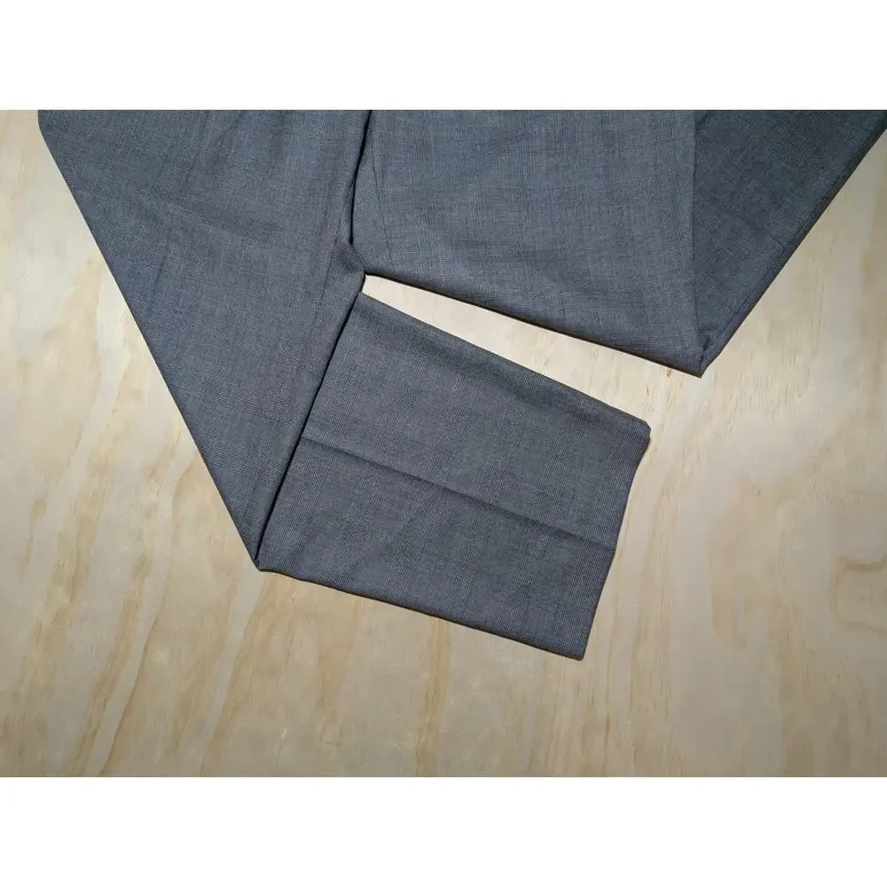 Ralph Lauren Men's 40x30 Comfort Flex Flat Front Dress Pants Gray Plaid NWT